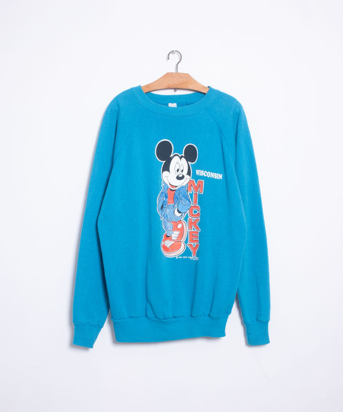 1980's Velva sheen RAGLAN SWEAT MICKY MOUSE MADE IN USA / アメリカ 