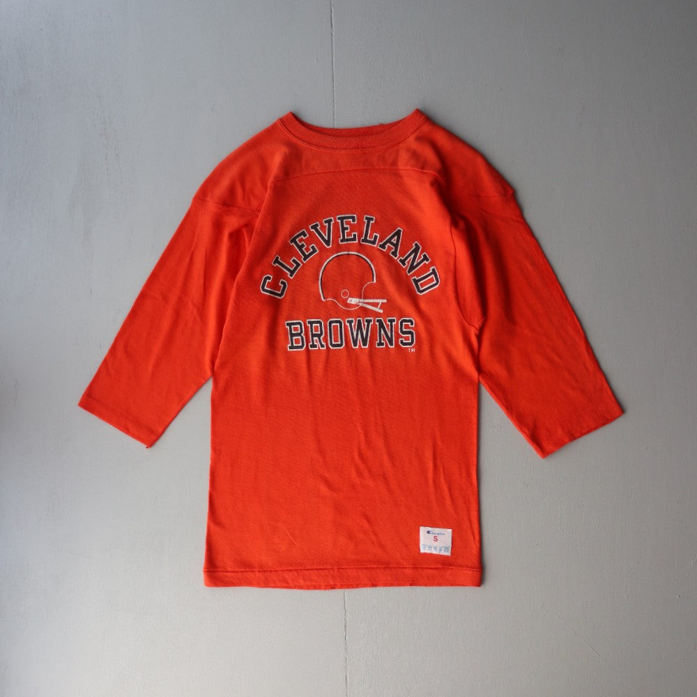 80年代 チャンピオン Champion トリコタグ NFL CLEVELAND BROWNS クリーブランドブラウンズ スポーツプリントTシャツ USA製 メンズL ヴィンテージ /eaa331290