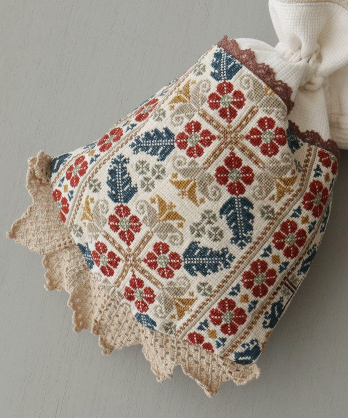 ANTIQUE EMBROIDERY DRAWSTRING BAG / アンティーク トランシルヴァニア刺繍 巾着バッグ