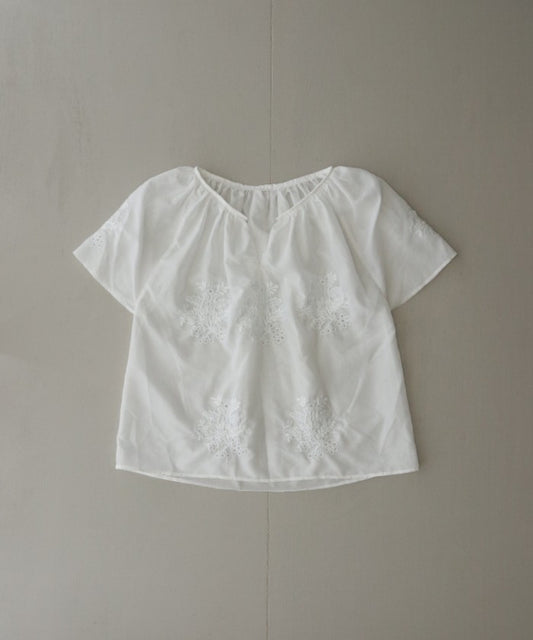 Vintage Hungarian Embroidered Short Sleeve Blouse --3