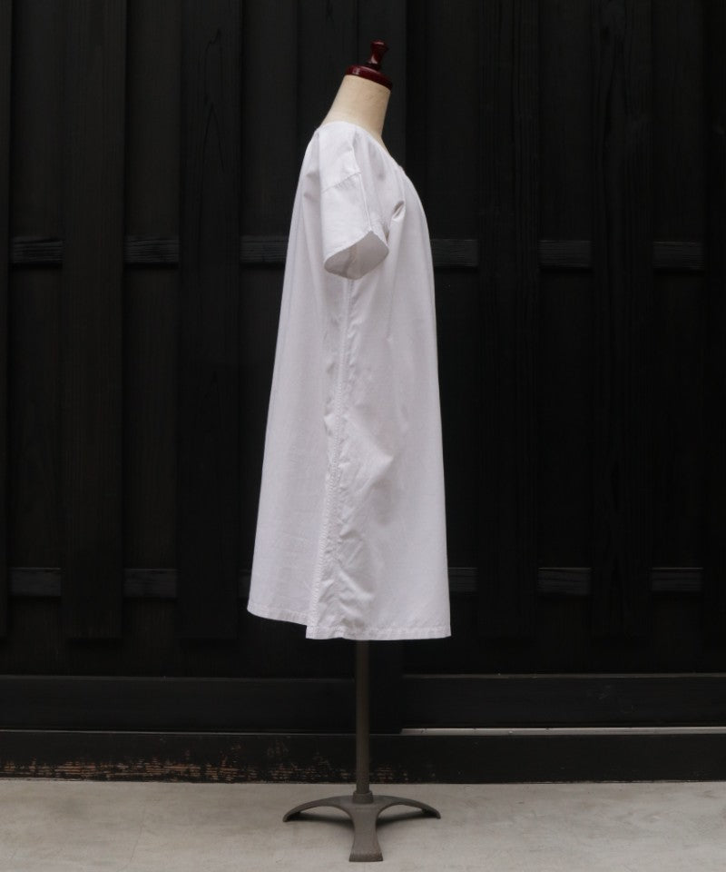 FRENCH ANTIQUE COTTON SHORT SLEEVE NIGHTDRESS