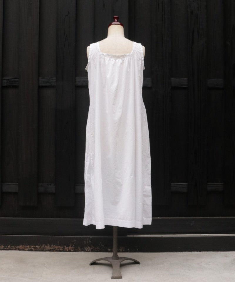 프랑스 골동품 면화 카미솔 나이트 드레스
