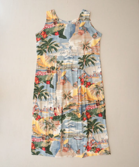 1980's Reyn Spooner Hawaiian Sleevels Dress