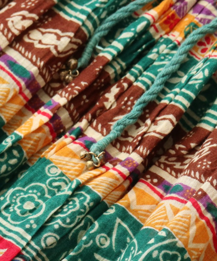 Falda de algodón indio vintage -1
