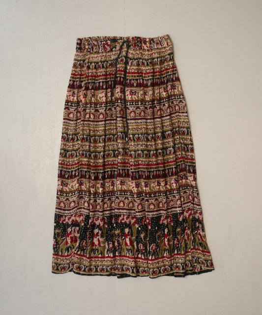 Vintage Indian Rayon Skirt