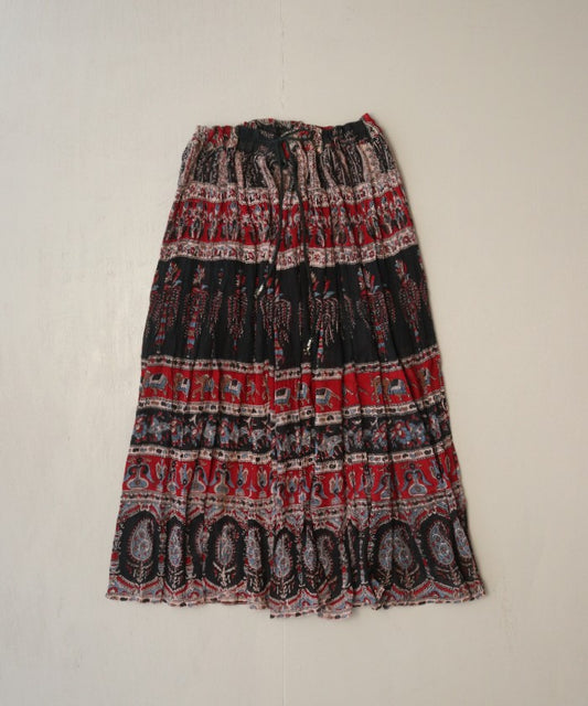 复古印度棉裙-2