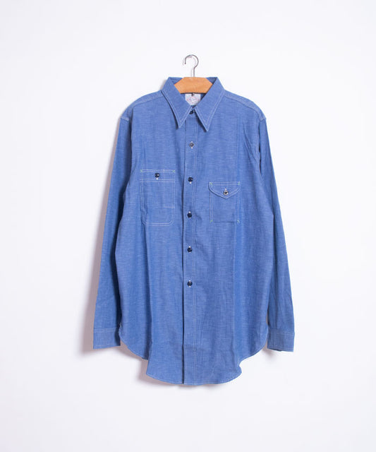 1935年工作衬衫原始尚布雷 - 蓝色 /灰色
