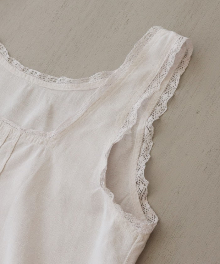 FRENCH ANTIQUE LINEN CAMISOLE