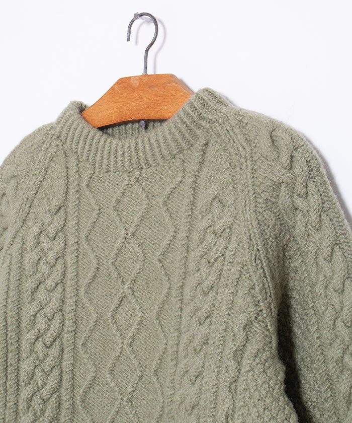 Suéter de punto de cable vintage