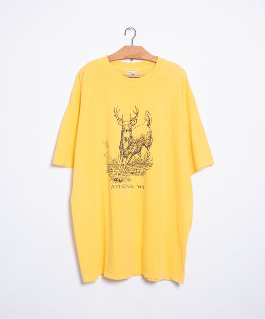 1990's Anvil x Authentic Pigment TEE ATHENS WI MADE IN USA / アメリカ製 アンビル×オーセンティック ピグメント アニマルプリントTシャツ