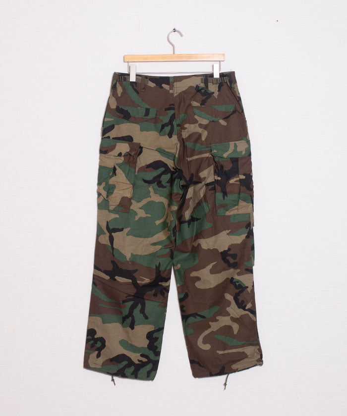 1980's US ARMY M65 FIELD PANTS WOODLAND CAMO DEADSTOCK