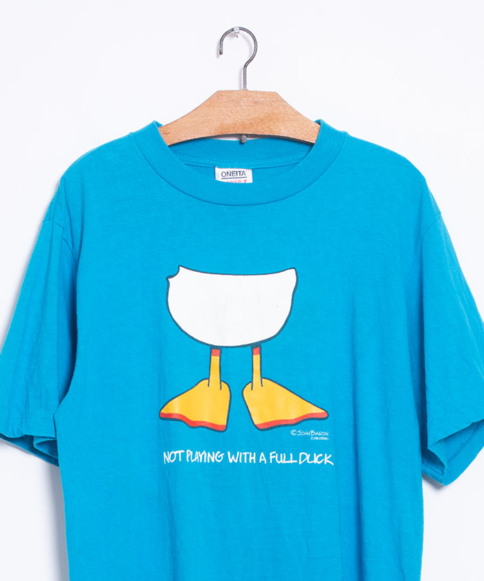 1980's ONEITA TEE JOHN BARON NOT PLAYING WITH A FULL DUCK MADE IN USA / アメリカ製 オニータ ダック Tシャツ ヴィンテージ