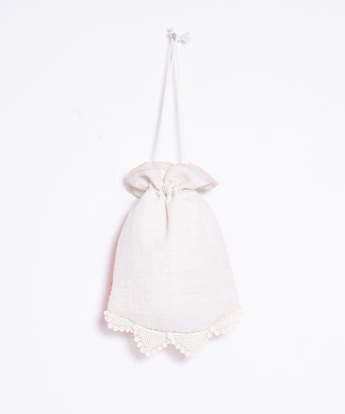 ANTIQUE EMBROIDERY DRAWSTRING BAG - 13