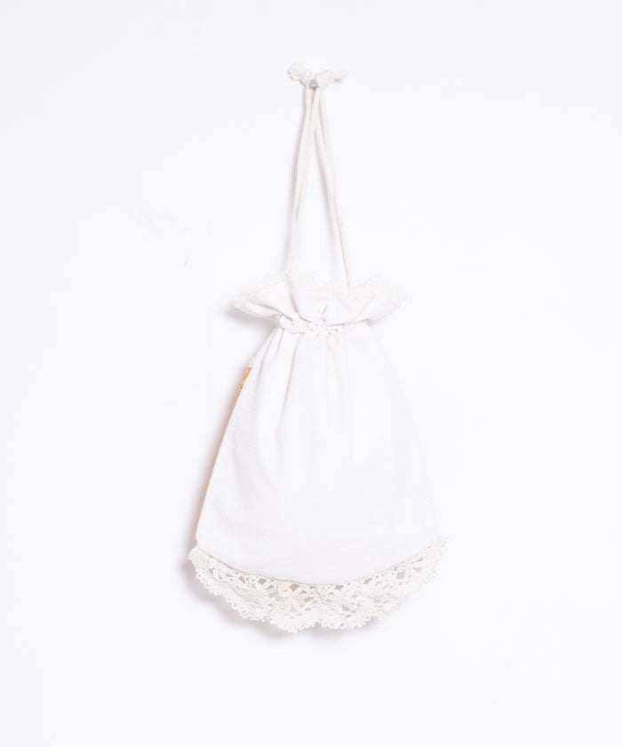 ANTIQUE EMBROIDERY DRAWSTRING BAG - 15