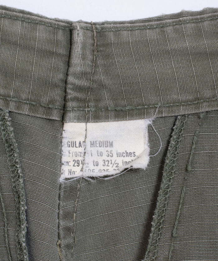 1960's US ARMY JUNGLE FATIGUE PANTS 4TH RIPSTOP - 1