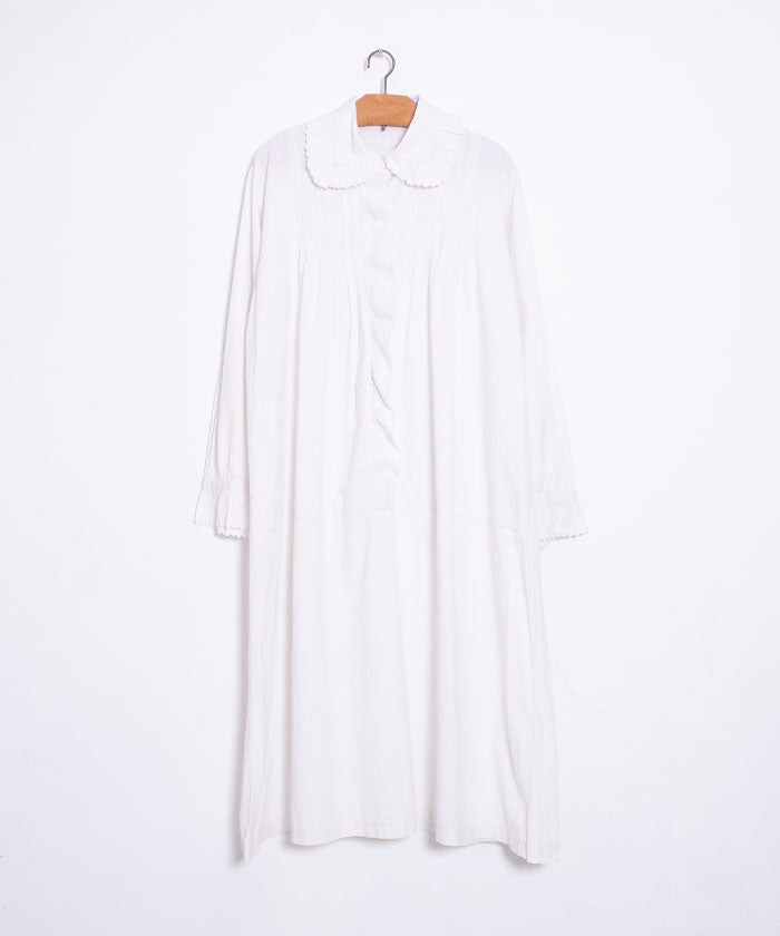 ANTIQUE FRENCH PETER PAN COLLAR NIGHTGOWN - A'r139 Kamakura