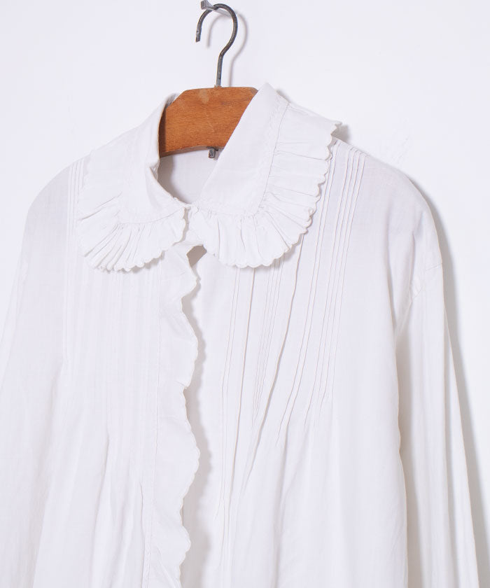 ANTIQUE FRENCH PETER PAN COLLAR NIGHTGOWN - A'r139 Kamakura