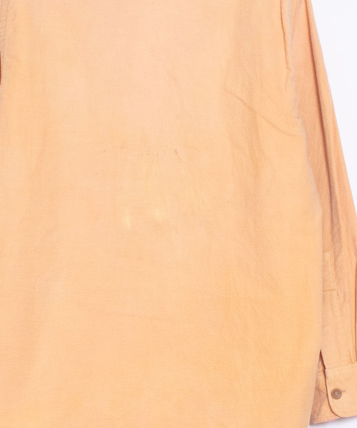 1960's L.L.BEAN CHAMOIS SHIRT - YELLOW BEIGE / 60s アメリカ製 エルエルビーン シャモアシャツ ビンテージ 筆記体タグ
