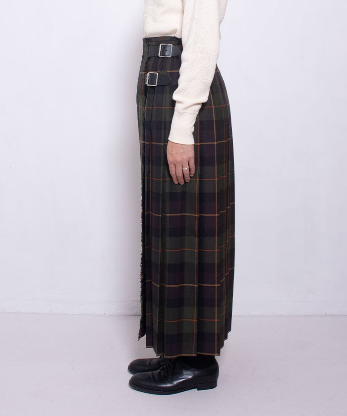 【美品】O'NEIL OF DUBLIN ウール ロングキルトスカートスカート丈91cm
