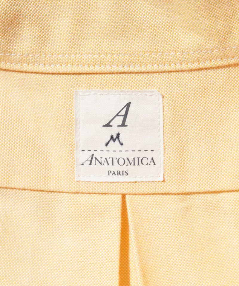 【ANATOMICA】BD SHIRT IDEAL OXFORD - DULL WHITE / アナトミカ ボタンダウンシャツ オックスフォードシャツ イエロー　6ボタン 日本製