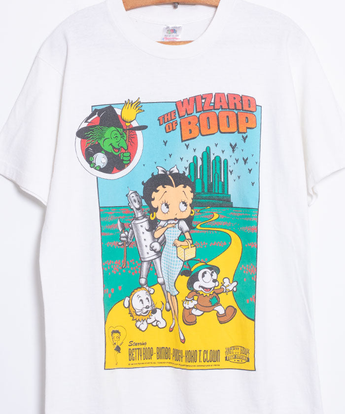 1990's FRUIT OF THE ROOM TEE BETTY BOOP & WIZARD OF OZ MADE IN USA / アメリカ製 フルーツ オブ ザ ルーム ベティ・ブープ & オズの魔法使い コラボレーションデザイン Tシャツ