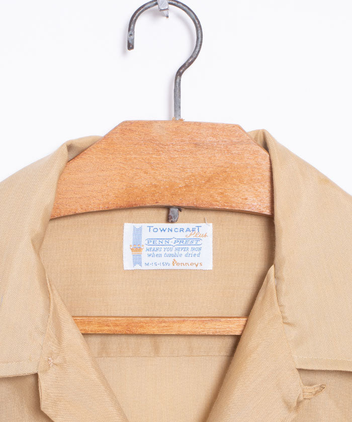 1960's PENNEYS TOWNCRAFT PENN-PREST LOOP COLLAR SHIRT / タウンクラフト ループカラーシャツ オープンカラーシャツ